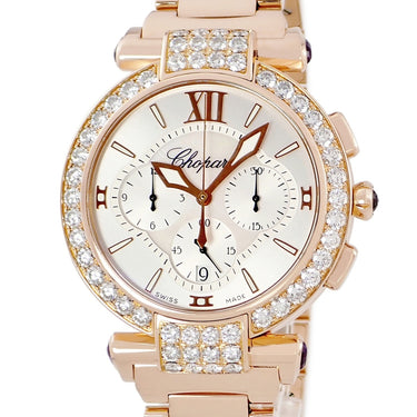 腕時計 ショパール CHOPARD インペリアーレ クロノ 40mm 384211-5004 自動巻き メンズ K18RG無垢 純正ダイヤ&アメシスト シェル