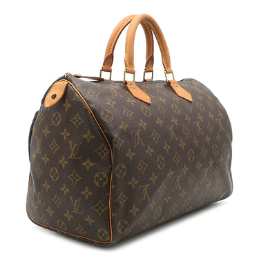 ルイヴィトン LOUIS VUITTON スピーディ 35 M41524 モノグラム モノグラムキャンバス ハンドバッグ ゴールド金具 茶 ボストン