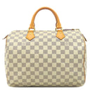 ルイヴィトン LOUIS VUITTON スピーディ30 N41533 ダミエアズール ダミエアズールキャンバス ハンドバッグ ゴールド金具 白 ボストン 鍵・パドロック欠品