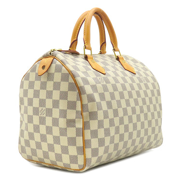 ルイヴィトン LOUIS VUITTON スピーディ30 N41533 ダミエアズール ダミエアズールキャンバス ハンドバッグ ゴールド金具 白 ボストン 鍵・パドロック欠品