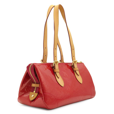 ルイヴィトン LOUIS VUITTON ローズウッド アヴェニュー M93507 ポムダムール モノグラムヴェルニ ショルダーバッグ ゴールド金具 赤