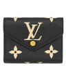 ルイヴィトン LOUIS VUITTON ポルトフォイユ ヴィクトリーヌ M80968 ブラック×ベージュ モノグラムアンプラント バイカラーモノグラムアンプラント 三つ折り財布 ゴールド金具 コンパクト