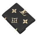 ルイヴィトン LOUIS VUITTON ポルトフォイユ ヴィクトリーヌ M80968 ブラック×ベージュ モノグラムアンプラント バイカラーモノグラムアンプラント 三つ折り財布 ゴールド金具 コンパクト