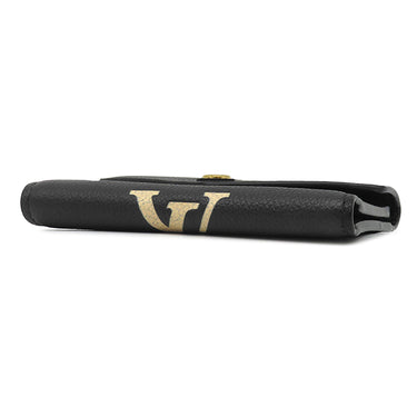 ルイヴィトン LOUIS VUITTON ポルトフォイユ ヴィクトリーヌ M80968 ブラック×ベージュ モノグラムアンプラント バイカラーモノグラムアンプラント 三つ折り財布 ゴールド金具 コンパクト