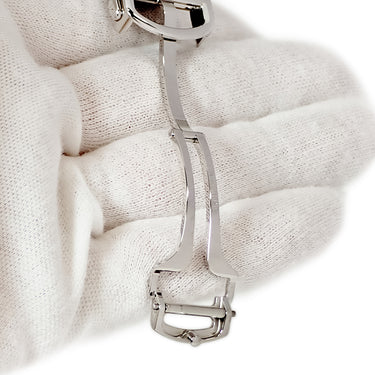 カルティエ Cartier 純正 パシャ用 クロコバンド ネイビー クロコダイル ステンレススチール 腕時計パーツ 替え ベルト Dバックル付き ストラップ 本革 19ｍｍ ネイビー 紺