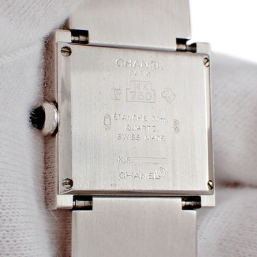 腕時計 シャネル CHANEL マドモアゼル H0943 クオーツ レディース メーカーOH済 K18WG無垢 純正ダイヤ ホワイト スクエア
