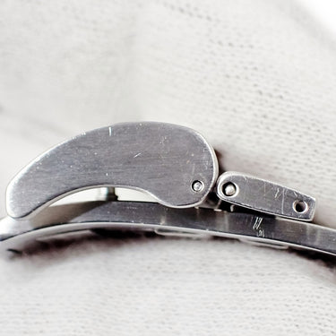 ブルガリ BVLGARI 純正 Dバックル シルバー ステンレススチール 腕時計パーツ バックル クラスプ 18mm幅対応 SS ステンレス シルバー 両開き ディプロイメント
