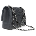 シャネル CHANEL マトラッセ 25 Wチェーン A01112 ブラック×ボルドー キャビアスキン ショルダーバッグ シルバー金具 ダブルフラップ