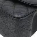 シャネル CHANEL マトラッセ 25 Wチェーン A01112 ブラック×ボルドー キャビアスキン ショルダーバッグ シルバー金具 ダブルフラップ
