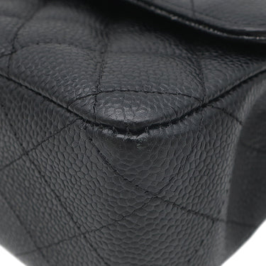 シャネル CHANEL マトラッセ 25 Wチェーン A01112 ブラック×ボルドー キャビアスキン ショルダーバッグ シルバー金具 ダブルフラップ