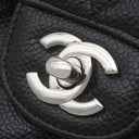 シャネル CHANEL マトラッセ 25 Wチェーン A01112 ブラック×ボルドー キャビアスキン ショルダーバッグ シルバー金具 ダブルフラップ