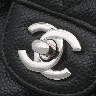 シャネル CHANEL マトラッセ 25 Wチェーン A01112 ブラック×ボルドー キャビアスキン ショルダーバッグ シルバー金具 ダブルフラップ