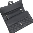 シャネル CHANEL マトラッセ 25 Wチェーン A01112 ブラック×ボルドー キャビアスキン ショルダーバッグ シルバー金具 ダブルフラップ