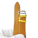 エルメス HERMES 純正 アップルウォッチ 38 40 41 mm用 イエロー レザー ステンレススチール 腕時計パーツ 新品同様 レザー バンド ベルト 32ｍｍ 尾錠付き イエロー