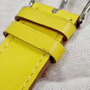 エルメス HERMES 純正 アップルウォッチ 38 40 41 mm用 イエロー レザー ステンレススチール 腕時計パーツ 新品同様 レザー バンド ベルト 32ｍｍ 尾錠付き イエロー