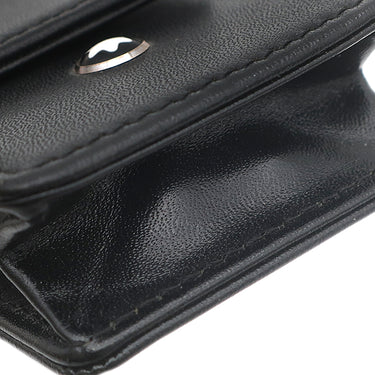 モンブラン Montblanc マイスターシュテュック 2本用 ペンポーチ ブラック レザー ペンケース シルバー金具 ホワイトスター ペン入れ 2本 2本差し