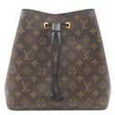 ルイヴィトン LOUIS VUITTON ネオノエ M44020 ノワール モノグラムキャンバス ショルダーバッグ ゴールド金具 茶 黒 巾着 ショルダー