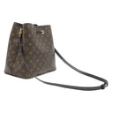 ルイヴィトン LOUIS VUITTON ネオノエ M44020 ノワール モノグラムキャンバス ショルダーバッグ ゴールド金具 茶 黒 巾着 ショルダー