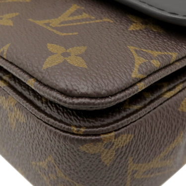 ルイヴィトン LOUIS VUITTON サック マルソー M46126 モノグラム×ノワール モノグラムキャンバス レザー ショルダーバッグ ゴールド金具 チェーンショルダー