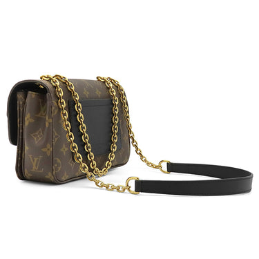 ルイヴィトン LOUIS VUITTON サック マルソー M46126 モノグラム×ノワール モノグラムキャンバス レザー ショルダーバッグ ゴールド金具 チェーンショルダー
