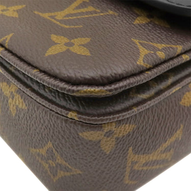 ルイヴィトン LOUIS VUITTON サック マルソー M46126 モノグラム×ノワール モノグラムキャンバス レザー ショルダーバッグ ゴールド金具 チェーンショルダー
