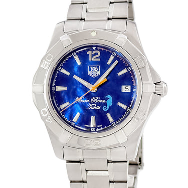 腕時計 タグホイヤー TAG Heuer ニューアクアレーサー ボラボラ WAF211N.BA0806 自動巻き メンズ ブルー シェル 逆回転防止ベゼル 限定