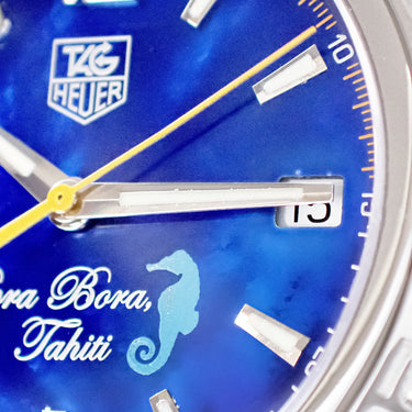 腕時計 タグホイヤー TAG Heuer ニューアクアレーサー ボラボラ WAF211N.BA0806 自動巻き メンズ ブルー シェル 逆回転防止ベゼル 限定