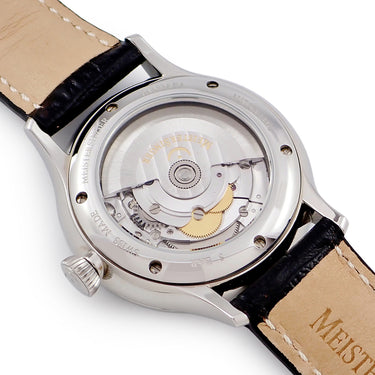 腕時計 マイスタージンガー MEISTER SINGER パンゲア デイデイト PDD901 自動巻き メンズ 新品同様 シングルハンド ホワイト 青針 アラビア