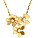 ヴァンクリーフアーペル Van Cleef & Arpels フリヴォル ペンダント 3フラワー ミニモデル VCARP2DU00 イエローゴールド K18YG ダイヤモンド ネックレス 18K ダイヤ