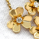 ヴァンクリーフアーペル Van Cleef & Arpels フリヴォル ペンダント 3フラワー ミニモデル VCARP2DU00 イエローゴールド K18YG ダイヤモンド ネックレス 18K ダイヤ