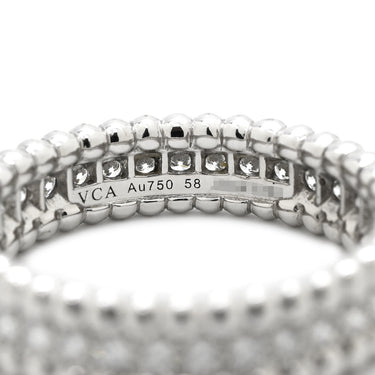 ヴァンクリーフアーペル Van Cleef & Arpels ペルレ ダイヤモンドリング 1連モデル VCARP4E200 ホワイトゴールド K18WG ダイヤモンド #58(JP18) リング 指輪 750AU 18K WG 17号
