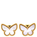 ヴァンクリーフアーペル Van Cleef & Arpels スウィート パピヨン VCARN5JM00 ホワイト×イエローゴールド K18YG マザーオブパール ピアス 750 18K YG シェル マザーオブパール