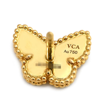 ヴァンクリーフアーペル Van Cleef & Arpels スウィート パピヨン VCARN5JM00 ホワイト×イエローゴールド K18YG マザーオブパール ピアス 750 18K YG シェル マザーオブパール