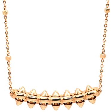 カルティエ Cartier クラッシュ ドゥ カルティエ レッド×ピンクゴールド K18PG ネックレス Au750 18K 18金 ガーネット