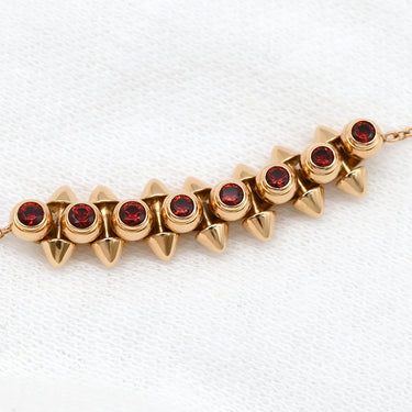 カルティエ Cartier クラッシュ ドゥ カルティエ レッド×ピンクゴールド K18PG ネックレス Au750 18K 18金 ガーネット