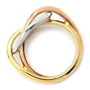 カルティエ Cartier トリニティ クラッシュ ダイヤ ホワイトゴールド×イエローゴールド×ピンクゴールド K18YG K18PG K18WG ダイヤモンド #51(JP11) リング 指輪 750 18K 3カラー 3ゴールド 11号