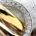カルティエ Cartier トリニティ クラッシュ ダイヤ ホワイトゴールド×イエローゴールド×ピンクゴールド K18YG K18PG K18WG ダイヤモンド #51(JP11) リング 指輪 750 18K 3カラー 3ゴールド 11号