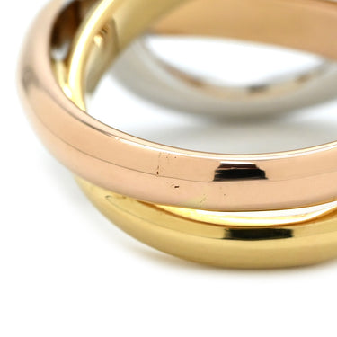 カルティエ Cartier トリニティ クラッシュ ダイヤ ホワイトゴールド×イエローゴールド×ピンクゴールド K18YG K18PG K18WG ダイヤモンド #51(JP11) リング 指輪 750 18K 3カラー 3ゴールド 11号