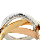 カルティエ Cartier トリニティ クラッシュ ダイヤ ホワイトゴールド×イエローゴールド×ピンクゴールド K18YG K18PG K18WG ダイヤモンド #51(JP11) リング 指輪 750 18K 3カラー 3ゴールド 11号