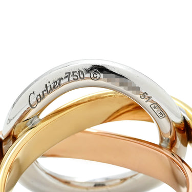 カルティエ Cartier トリニティ クラッシュ ダイヤ ホワイトゴールド×イエローゴールド×ピンクゴールド K18YG K18PG K18WG ダイヤモンド #51(JP11) リング 指輪 750 18K 3カラー 3ゴールド 11号