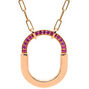 ティファニー Tiffany & Co ロック ミディアム ペンダント 73965950 ピンク×ローズゴールド K18PG サファイア ネックレス T＆Co. Au750 18K ピンクサファイア