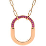 ティファニー Tiffany & Co ロック ミディアム ペンダント 73965950 ピンク×ローズゴールド K18PG サファイア ネックレス T＆Co. Au750 18K ピンクサファイア