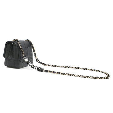 シャネル CHANEL チョコバー ミニ チェーン ショルダー AS3744 ブラック ラムスキン ショルダーバッグ ゴールド金具 ココマーク ロゴ キューブ