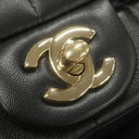 シャネル CHANEL チョコバー ミニ チェーン ショルダー AS3744 ブラック ラムスキン ショルダーバッグ ゴールド金具 ココマーク ロゴ キューブ