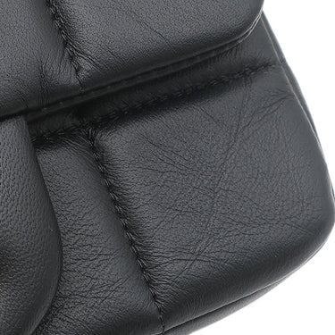 シャネル CHANEL チョコバー ミニ チェーン ショルダー AS3744 ブラック ラムスキン ショルダーバッグ ゴールド金具 ココマーク ロゴ キューブ