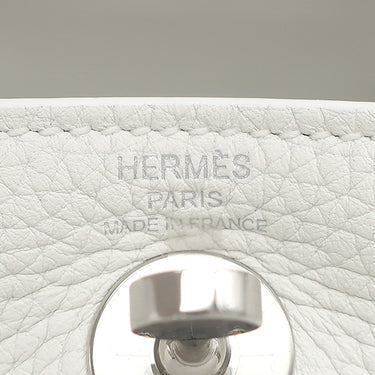 エルメス HERMES リンディ ミニ 20 ニューホワイト トリヨンクレマンス ショルダーバッグ シルバー金具 白