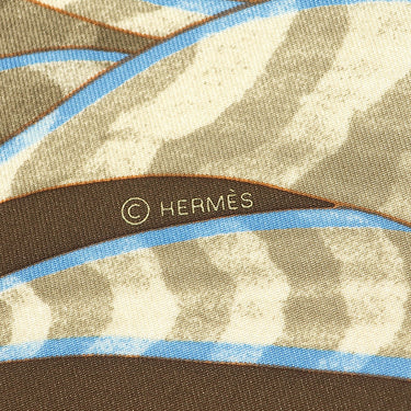 エルメス HERMES カレ90 ブラウン×マルチカラー シルク スカーフ 【INDEX BROMELIACEAE/ブロメリアの目録】