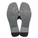 エルメス HERMES オラン スタッズ #38 ブラック カーフ #38 サンダル シルバー金具 H型 黒 フラットサンダル