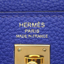 エルメス HERMES ケリー28 内縫い ブルーロワイヤル トゴ 2WAYバッグ ゴールド金具 青 ハンドバッグ ショルダー