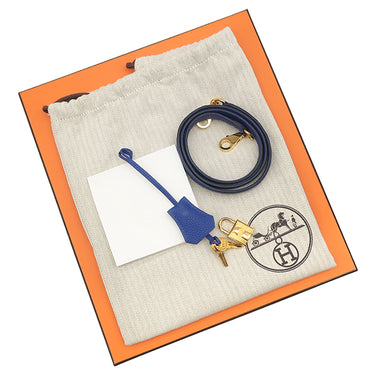 エルメス HERMES ケリー28 内縫い ブルーロワイヤル トゴ 2WAYバッグ ゴールド金具 青 ハンドバッグ ショルダー
